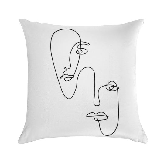 Abstract Faces Soft Multiple Sizes Throw Pillow