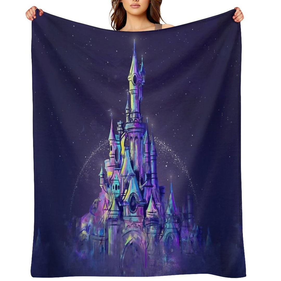 Magic Princess Fairytale Castle Kingdom Anti-pilling Throw Blanket