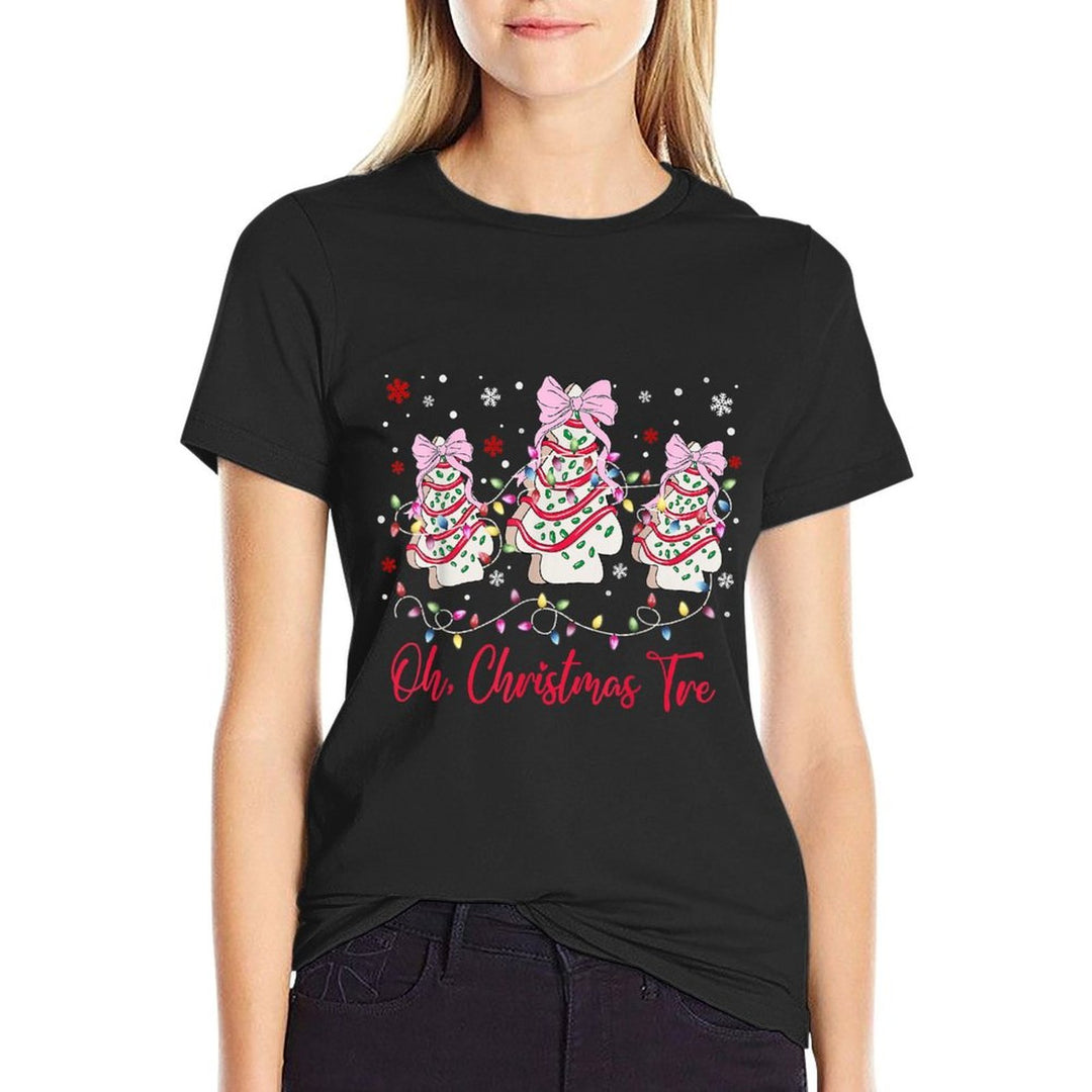 Oh Christmas Tree Cakes Debbie Becky Jen Snack Cake Lovers  Versatile T-Shirt