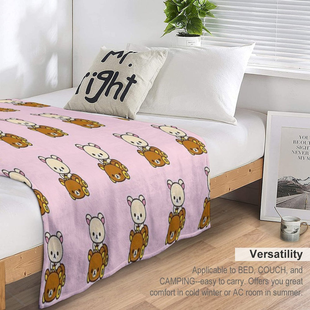 Korilakkuma Driving A Rilakkuma Car Comfort Throw Blanket