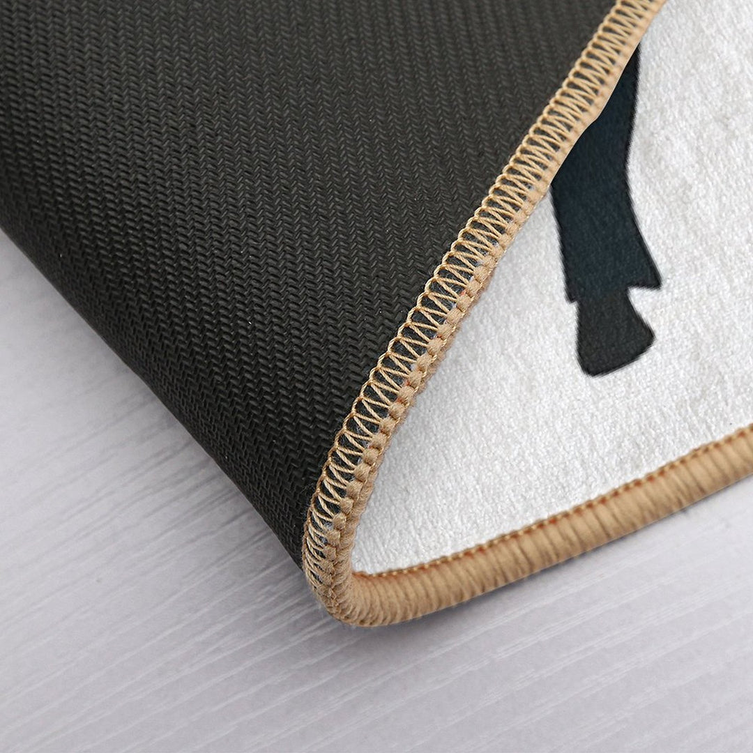 Stranger Things  Eddie Munson with His Guitar - She Was Destined for An Alternate Dimension.  Fade-Resistant Bath Mat