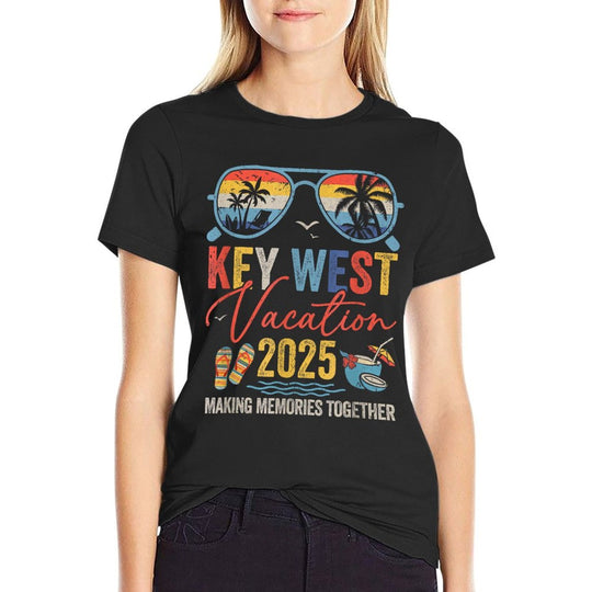 Retro Key West Vacation 2025 Memories Matching Group Trip  Affordable Price T-Shirt