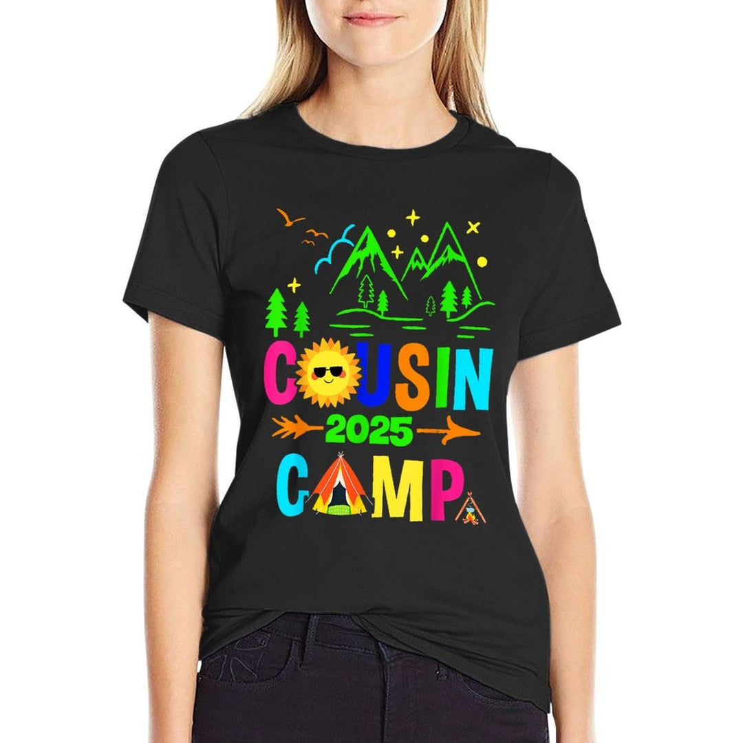 Family Camping Summer Vacation Crew Cousin Camp 2025  Quick-drying T-Shirt