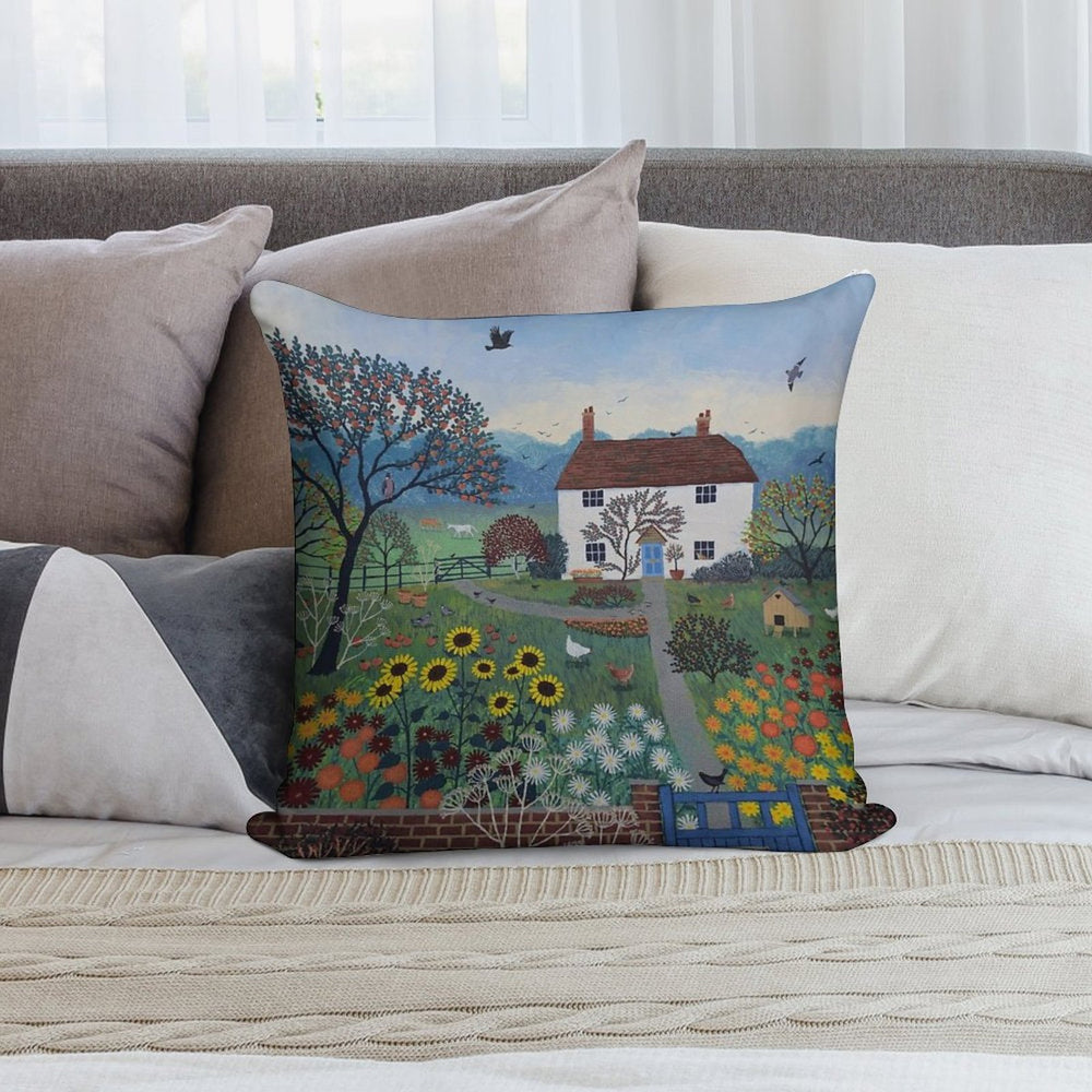 Apple Tree Cottage Soft Short Plush Fabric Throw Pillow