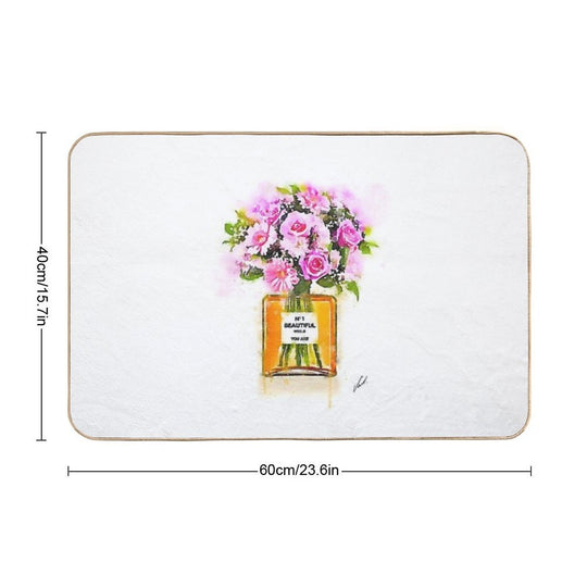Watercolor Flowers - Original Artwork by Vart  Long-Lasting Bath Mat