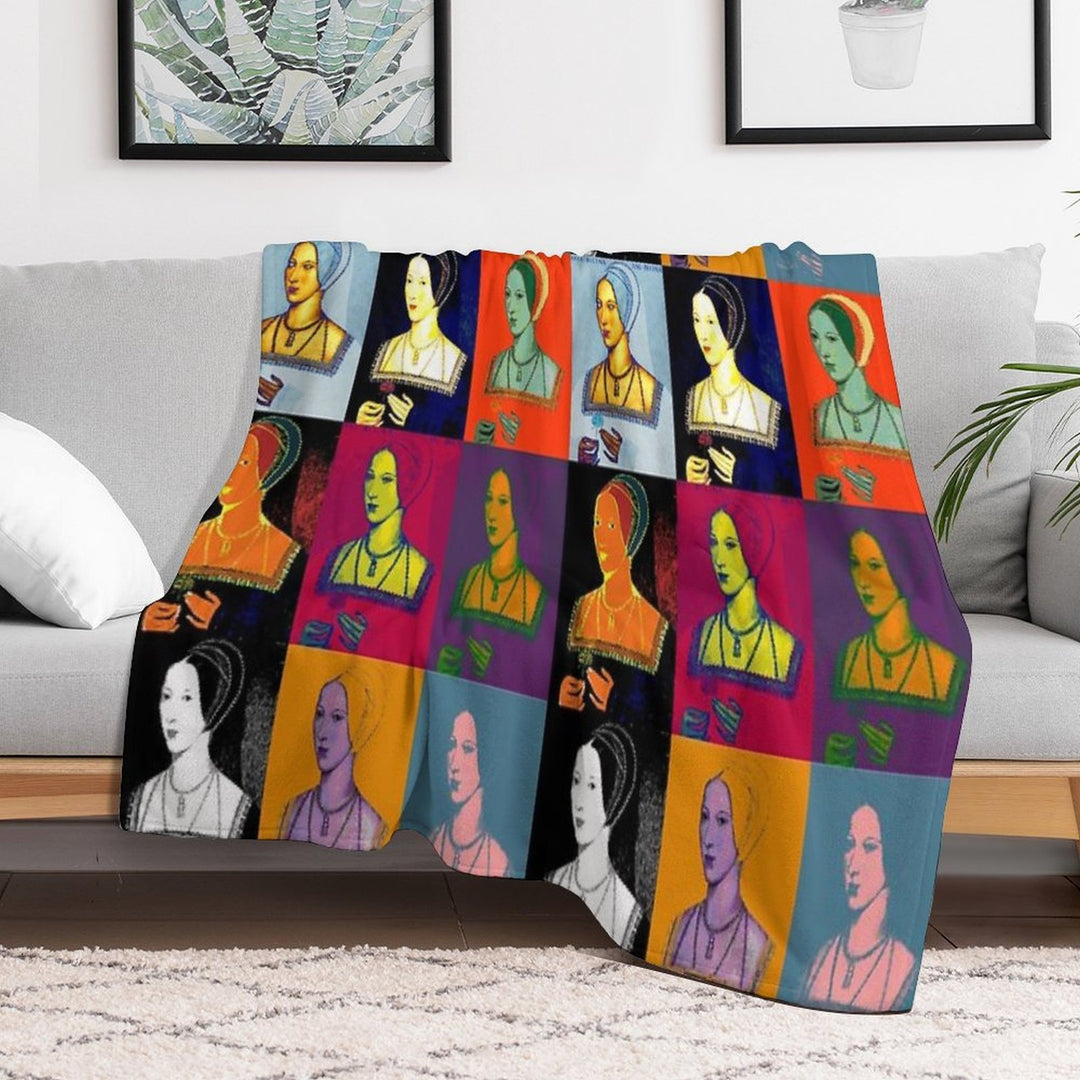 Anne Boleyn Pop Collection Premium Throw Blanket