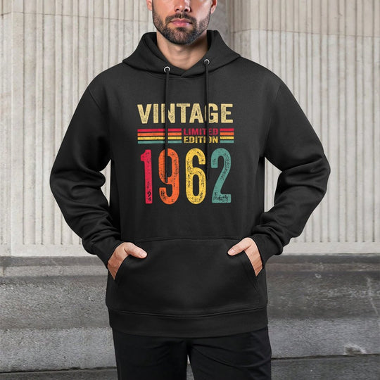 60 Year Old Gifts Vintage 1962 Limited Edition 60th Birthday Shape Retention Hoodie