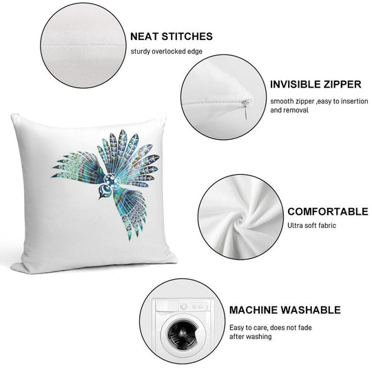 Fantail Soft Shrink-Resistant Throw Pillow