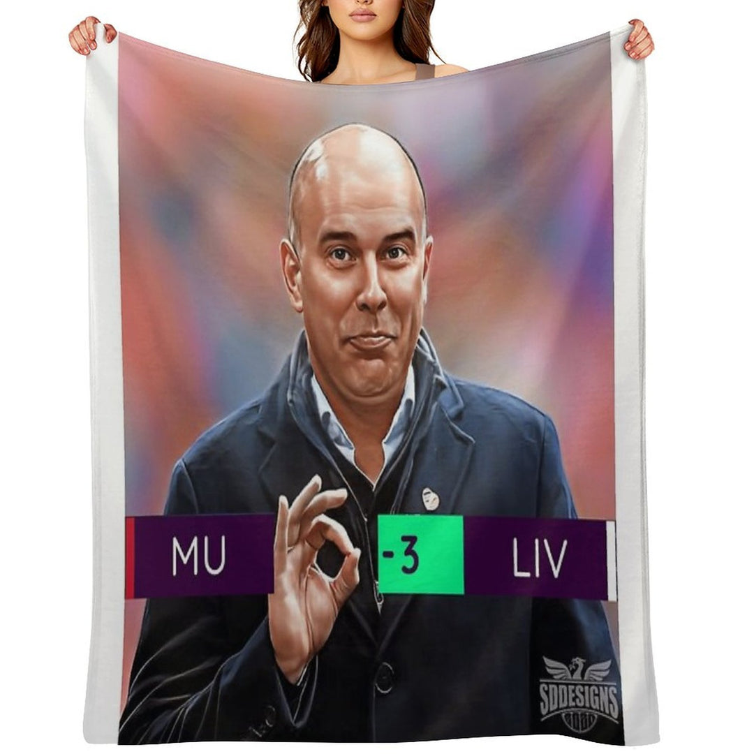 Arne Slot - United 0 Liverpool 3 Durable Throw Blanket