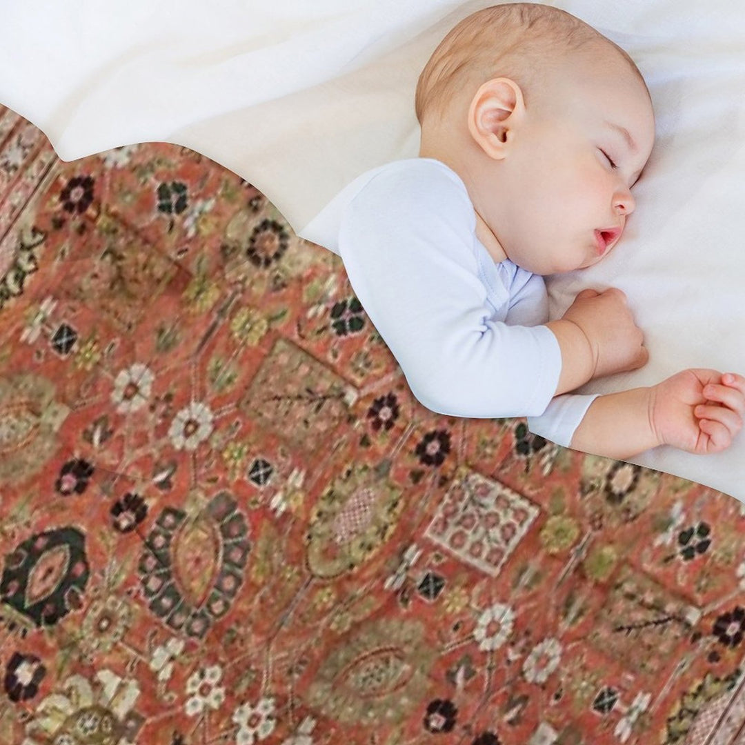 Antique Tabriz Persian Rug Print All-season Throw Blanket