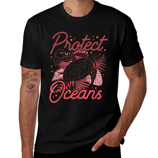 Protect Our Oceans Save Ocean Protection Clean Sea  Lightweight T-Shirt