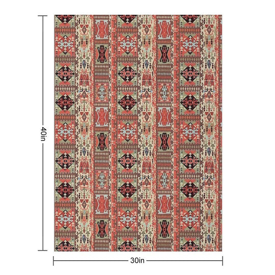 Turkish Kilim Fantasy Magic Carpet Velvety-soft Throw Blanket
