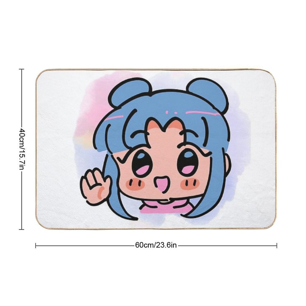 Anime Girl Blue  Non-Slip Bath Mat