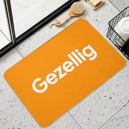 Gezellig on Orange  Multi-Purpose Bath Mat