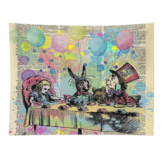 Tea Party Celebration - Alice In Wonderland Tapestry