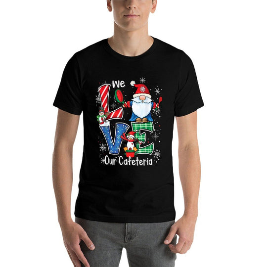 Love Our Cafeteria Funny Lunch Lady Christmas Gnomes  Moisture-wicking T-Shirt
