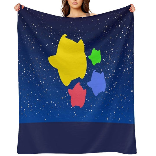 Lumas (Yellow, Red, Blue, Green) Machine-washable Throw Blanket