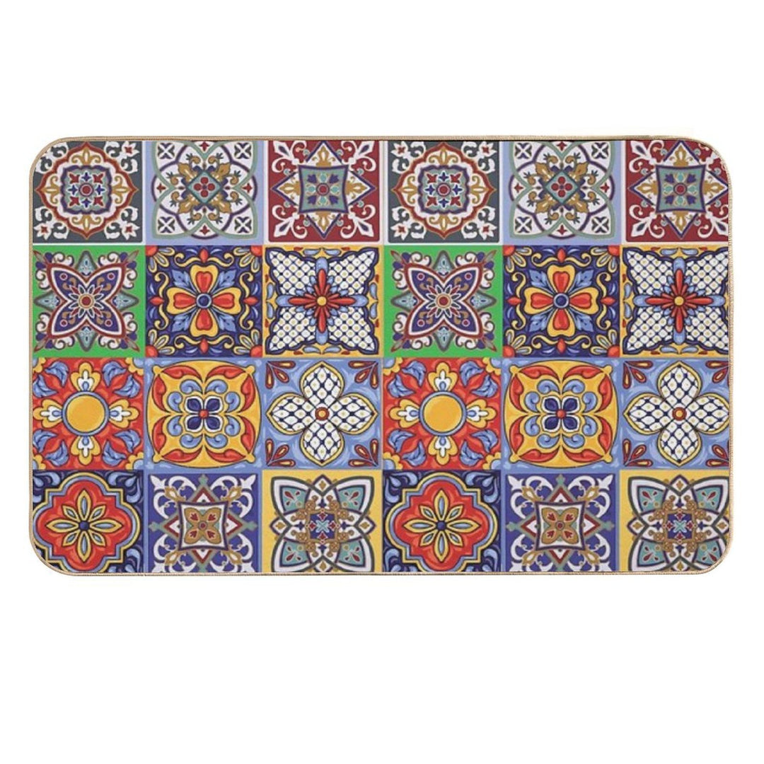 Talavera Pattern One  Rapid-Drying Bath Mat