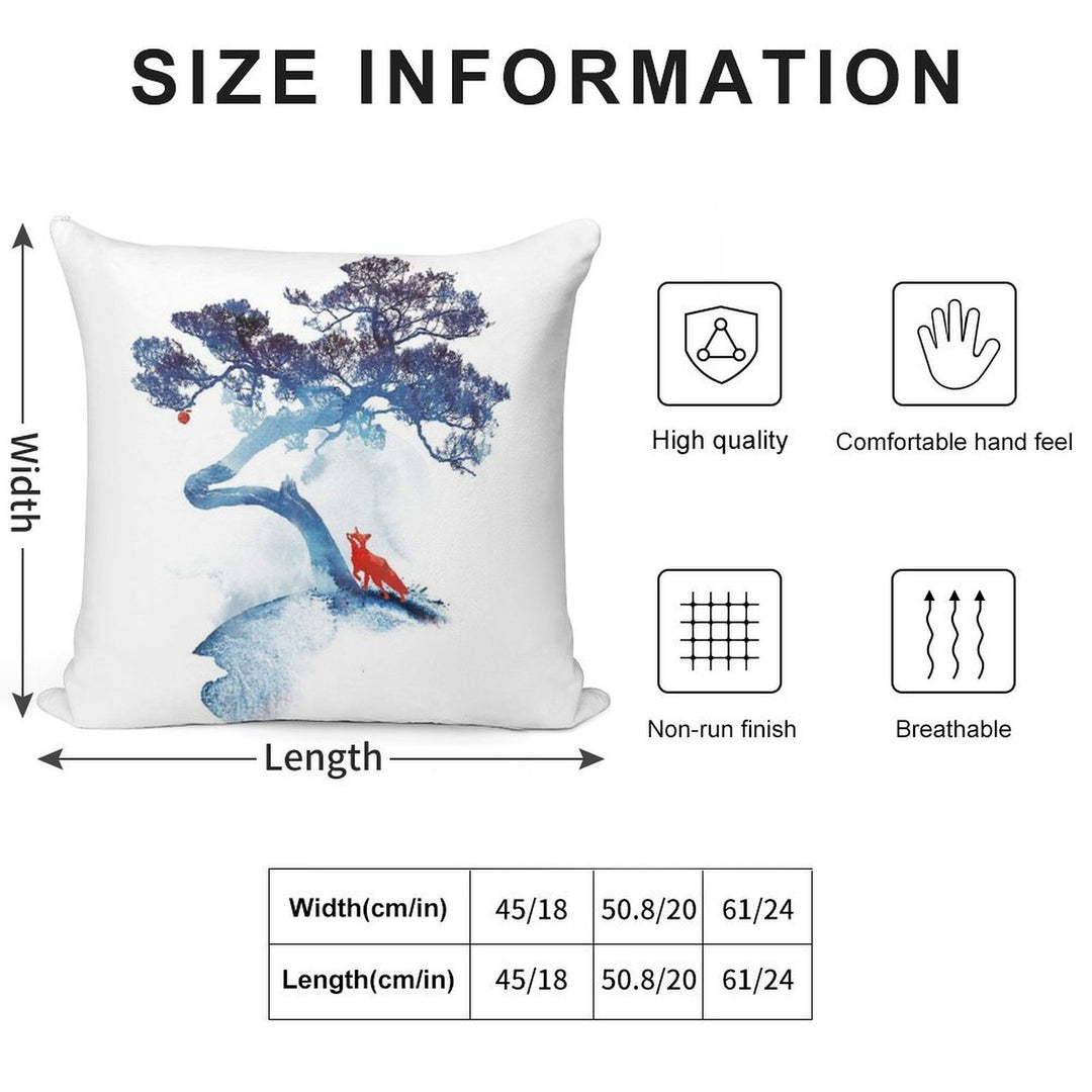 The Last Apple Tree Soft Shrink-Resistant Throw Pillow