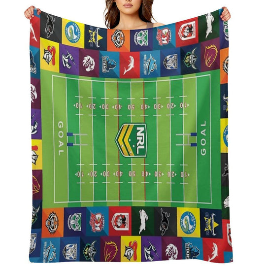 Nrl Teams Oval Travel-friendly Throw Blanket