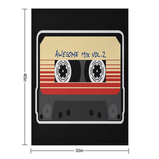 Awesome, Mixtape Vol 2, Cassette, Retro, Comfort Throw Blanket
