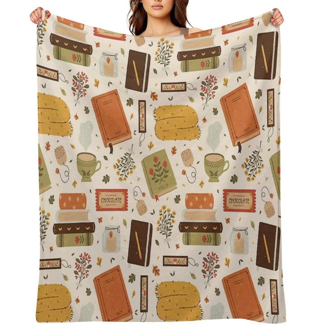 Cozy Reading Time Quick-dry Throw Blanket
