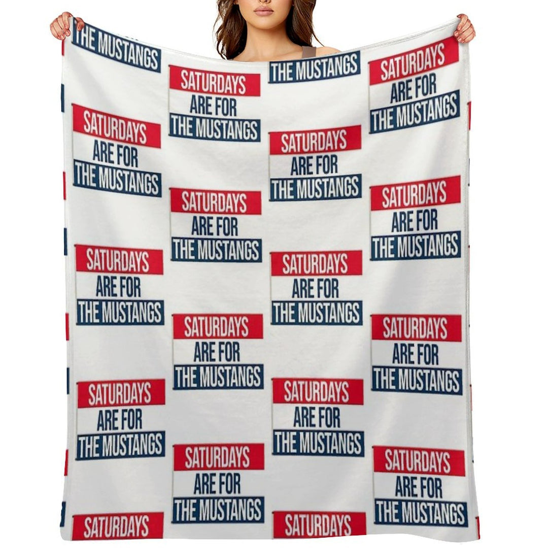 Saturdays Are for The Smu Mustangs Gift-ready Throw Blanket