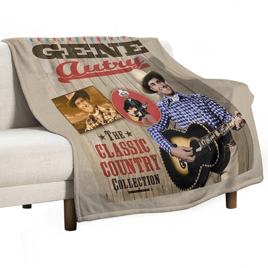 Gene Autry - The Classic Country Collection Velvety-soft Throw Blanket