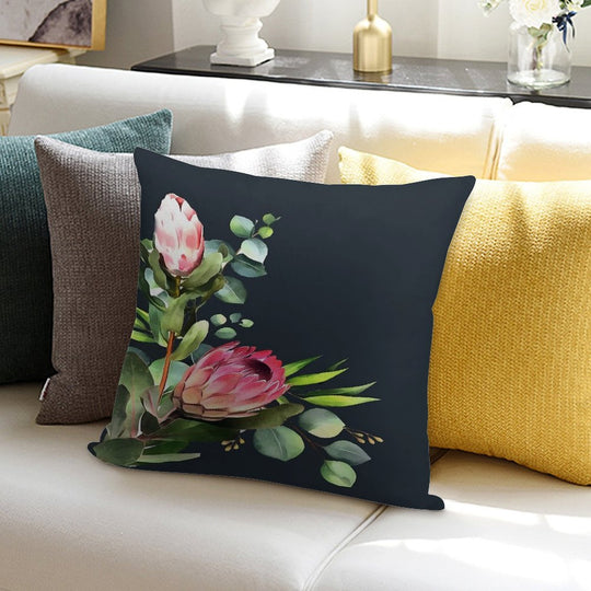 Bush Blue Soft Shrink-Resistant Throw Pillow