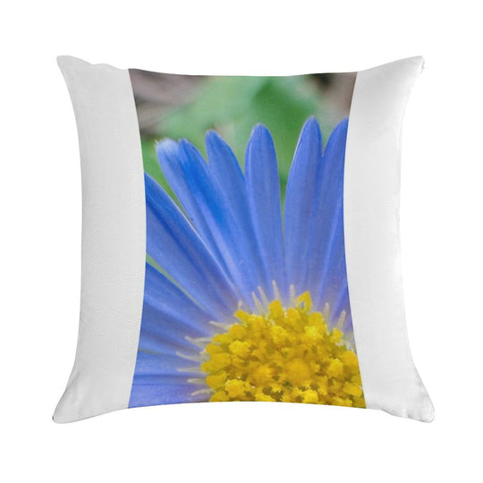 Blue Flowers Soft Skin-Friendly Throw Pillow