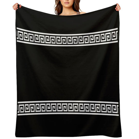 Greek Geometric Pattern Gift-ready Throw Blanket