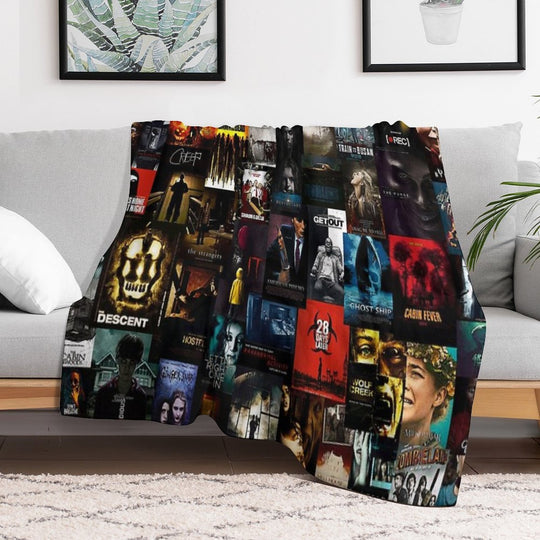 Horror Movie Posters 2000s - 2010s Eco-conscious Throw Blanket