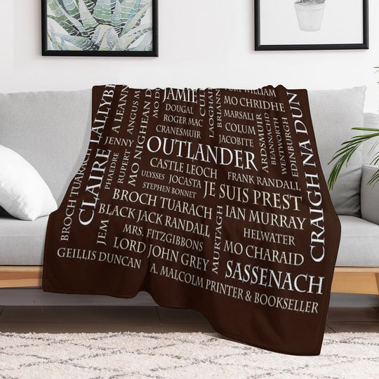 Outlander Word Cloud Lightweight Throw Blanket
