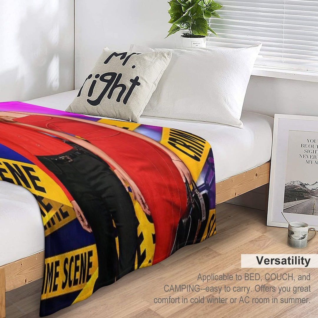 Rizzles on A Police Background (Rizzoli & Isles) Plush Throw Blanket