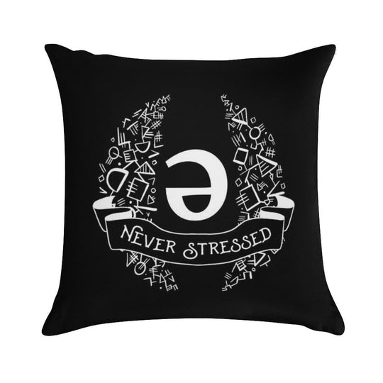 Schwa (never Stressed) Geometric White Soft Style Accent Throw Pillow