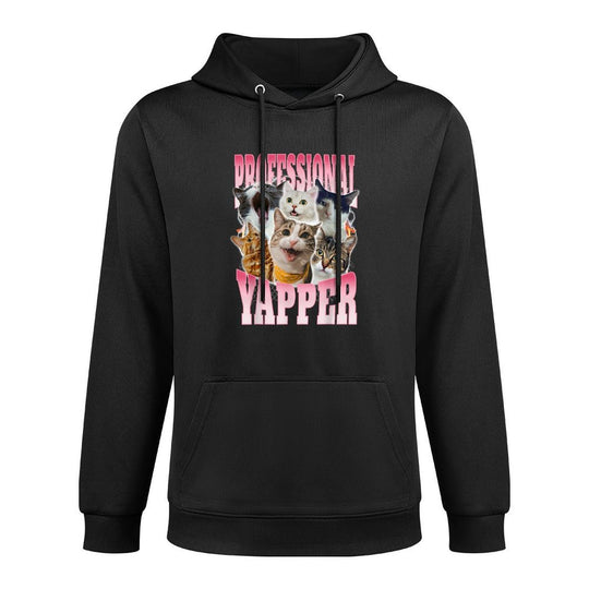 Professional Yapper Goofy Ahh Funny Cat Meme Ironic Cringe Moisture-Wicking Hoodie