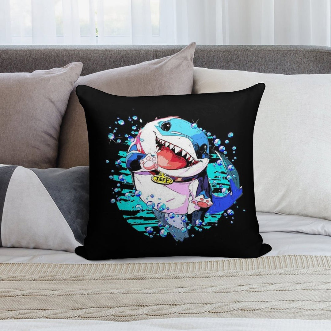 Jeff The Land Shark Soft Home Decor Throw Pillow