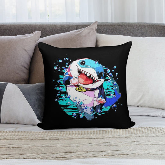 Jeff The Land Shark Soft Home Decor Throw Pillow