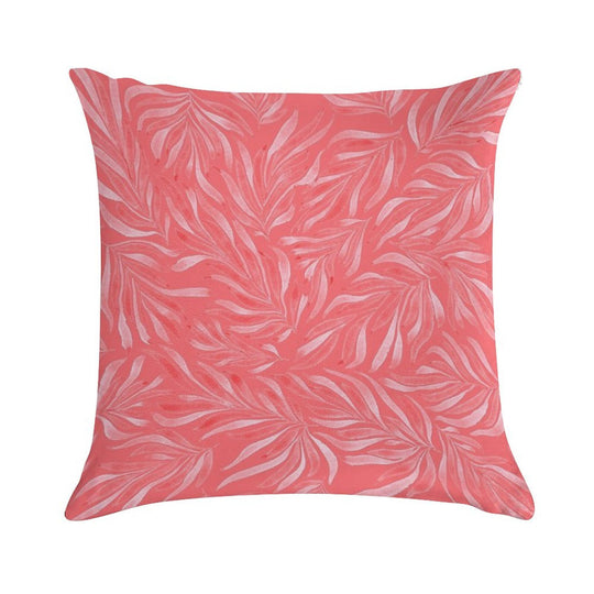 Coral Pink Soft Shrink-Resistant Throw Pillow