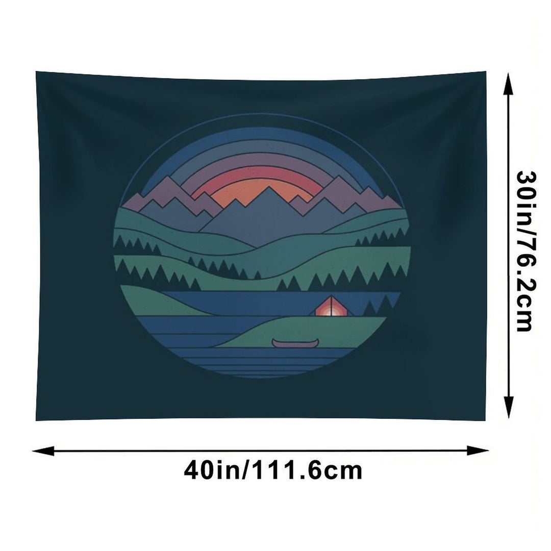 The Lake at Twilight Tapestry