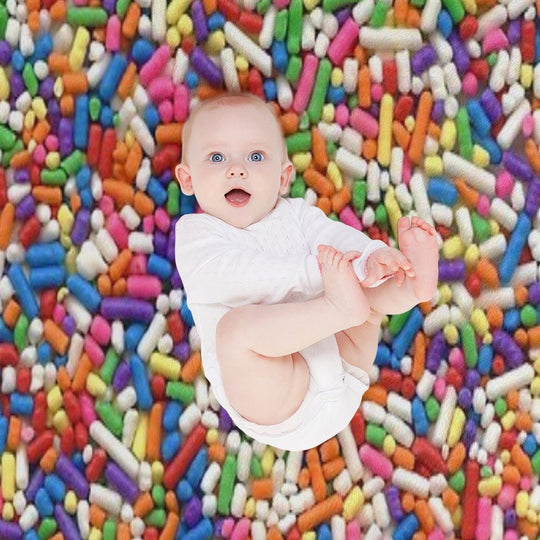 Rainbow Sprinkles Anti-pilling Throw Blanket