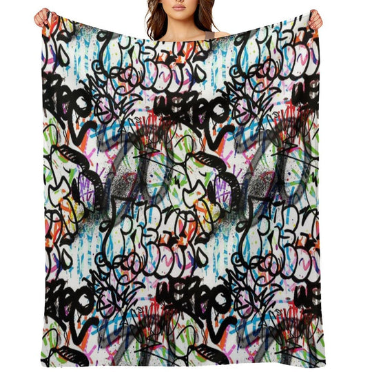 Graffiti Seamless Design. Urban Art. Wrinkle-free Throw Blanket