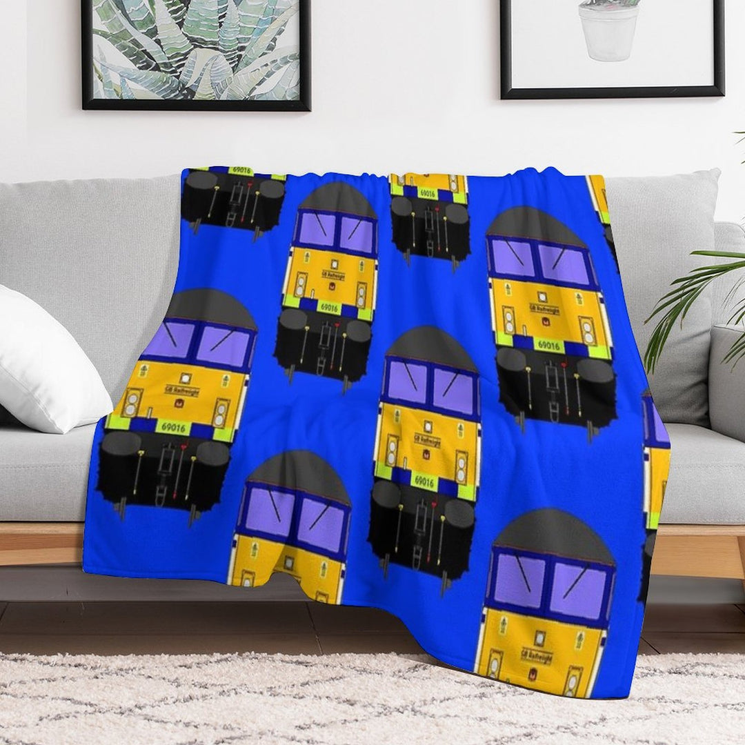 Class 69 Locomotive 69016 Machine-washable Throw Blanket