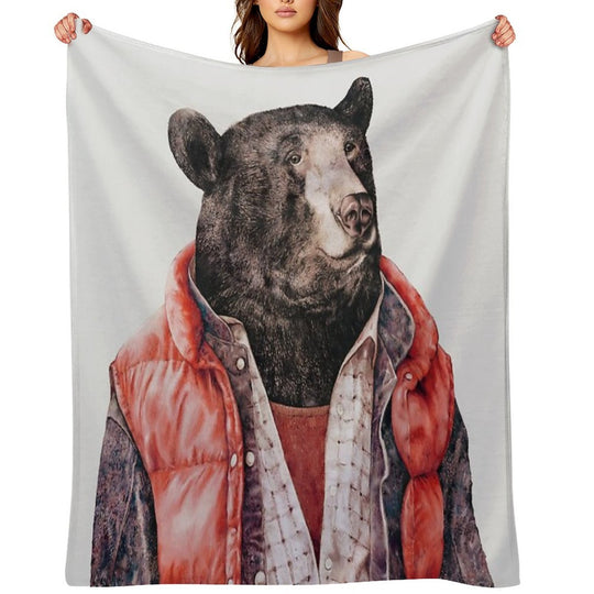 Black Bear All-season Throw Blanket