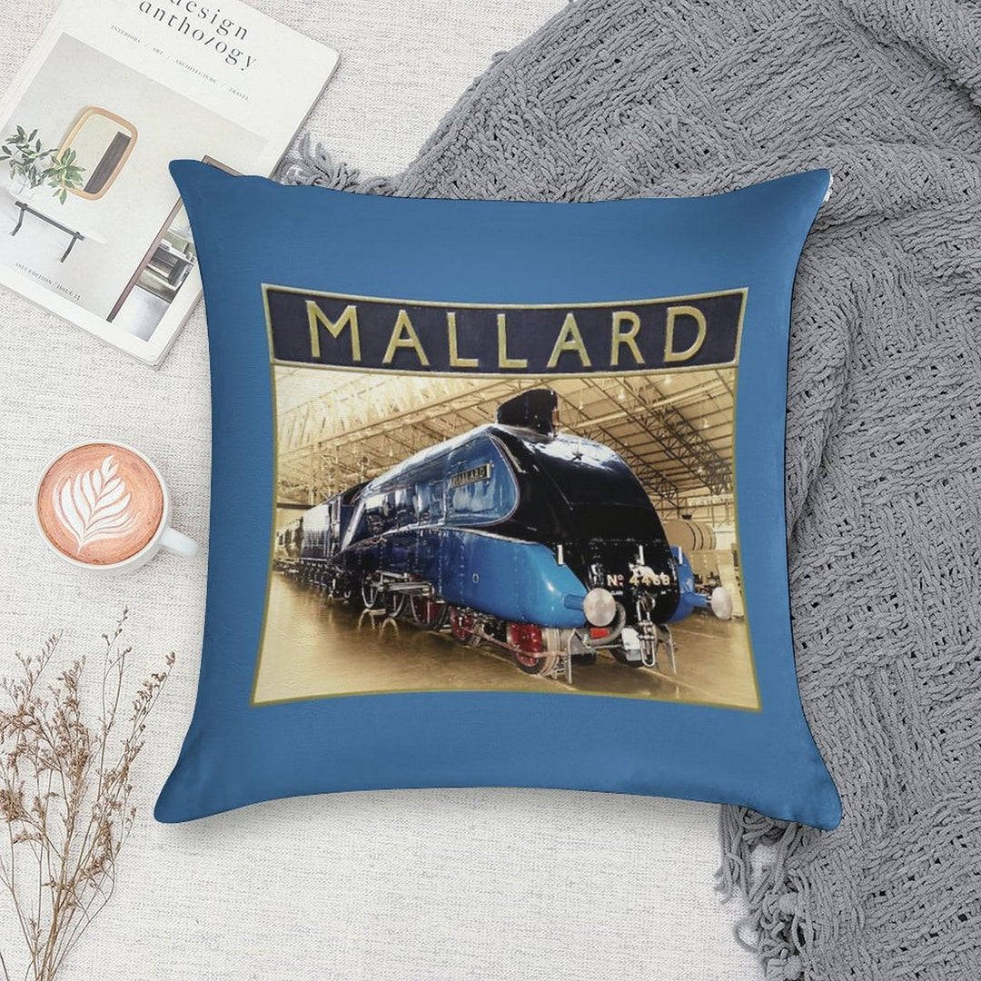 LNER A4 Mallard And Nameplate Soft Gift Ready Throw Pillow