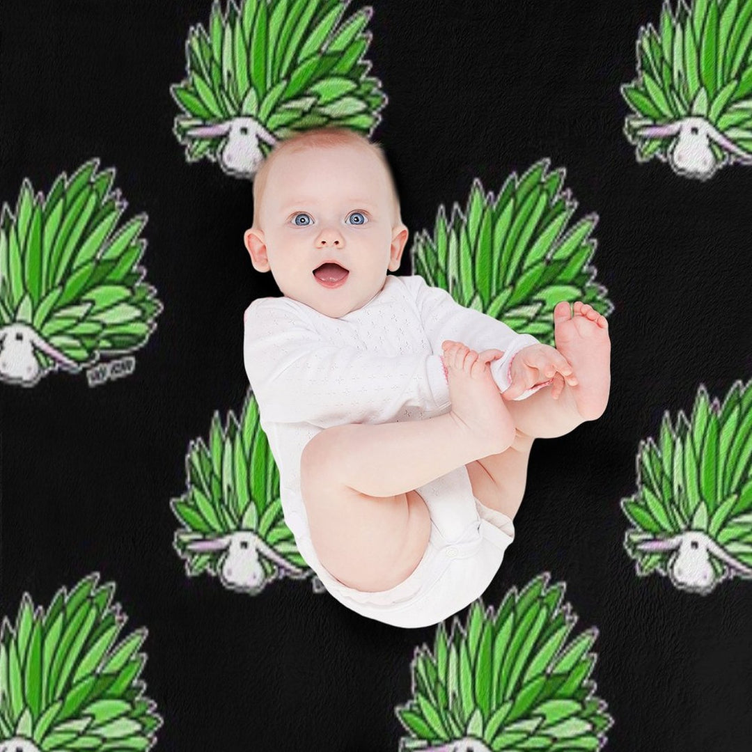 Leaf Sheep Ocean Sea Slug Cute Marine Life Biology Kawaii Graphic Velvety-soft Throw Blanket