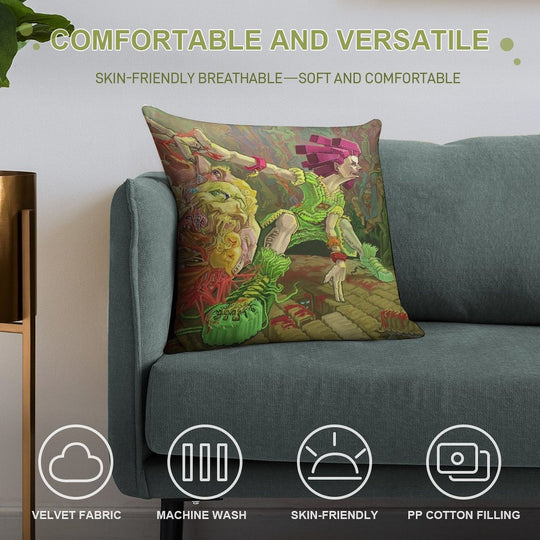 FLESH BALL!!!( Why Is Everything Alive) Soft Luxury Feel Throw Pillow