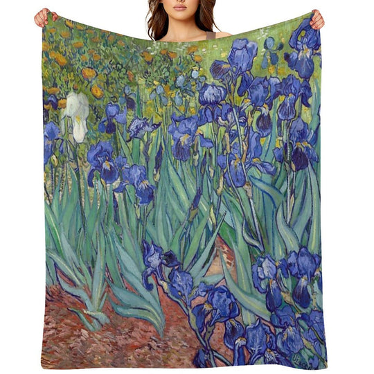 Van Gogh - Irises Quick-dry Throw Blanket