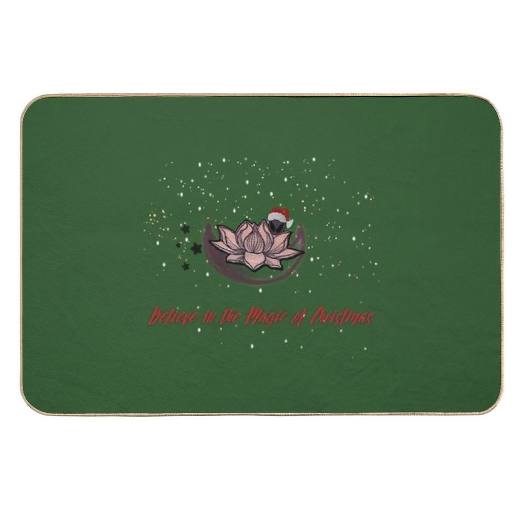 Christmas Magic in Space  Absorbent Bath Mat
