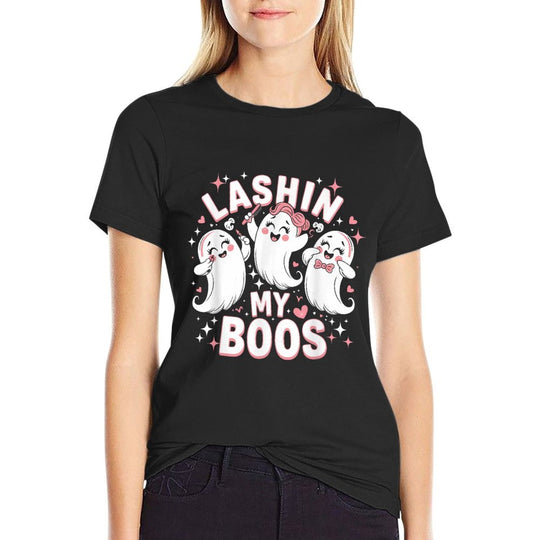 Lashin My Boos Halloween Spooky Lash Artist Lash Tech  Stretchy T-Shirt